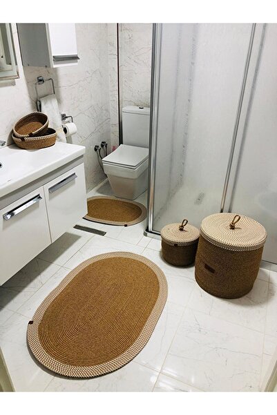 Empressco Doğal Hasır Jüt 6 Parça Banyo Seti, Şıklık ve Fonksiyonellik