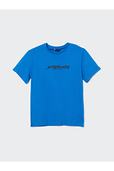 LC Waikiki RMZ GİYİM FARKIYA تي شيرت رجالي من القطن الممشط بأكمام قصيرة وياقة...