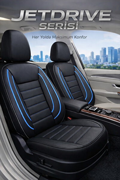 TROBUS مجموعة كاملة من أغطية مقاعد السيارات من سلسلة Jetdrive باللونين الأسود...