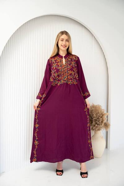 Graciana جلابية كتان Linen بتصميم كلاسيكي فاخر