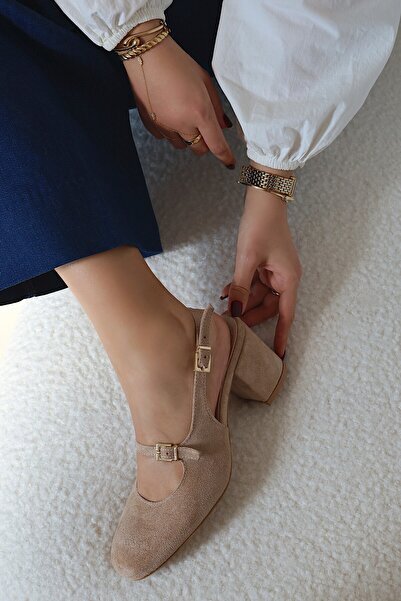 POLKA STORE Coco Women's Mary Jane Vintage Short Block Heeled Shoes with Safe...