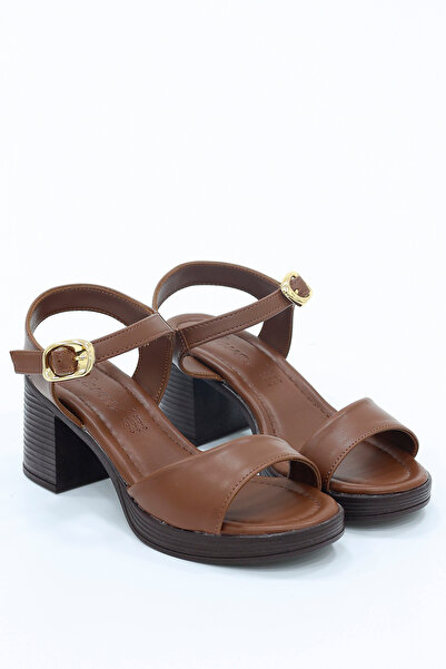 kajal ayakkabı Nvl 794 Flat Strap Belted Sandals