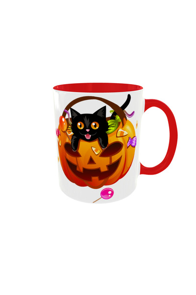 OEM Personalized Halloween cat mug, 350ml – the ideal gift for any occasion