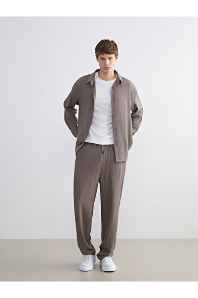 LC Waikiki Rmz Gi̇yi̇m Farkiyla Comfortable Fit Textured Men's Trousers