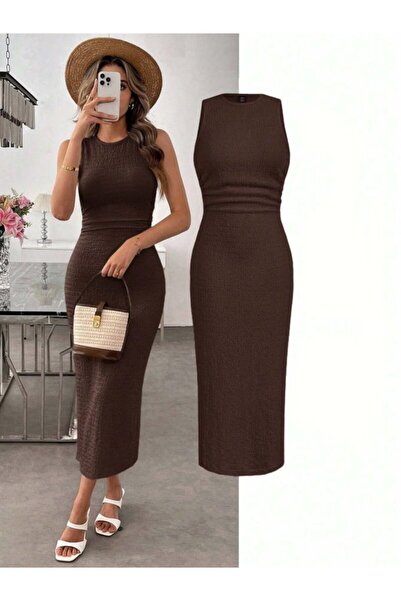 DRESSIFY WOMEN’S FASHION Γυναικείο φόρεμα με τιράντες, λαιμόκοψη ποδηλάτου, μ...