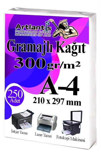 Artlantis ورق تصوير A4 بوزن 250 جرام، 300 قطعة، ورق شهادات، ورق طباعة سميك، م...