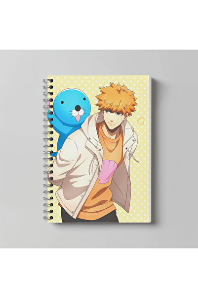 nihonwosekai Caiet Anime Blue Lock, format A4, 60 de coli, fără linii, cu imp...