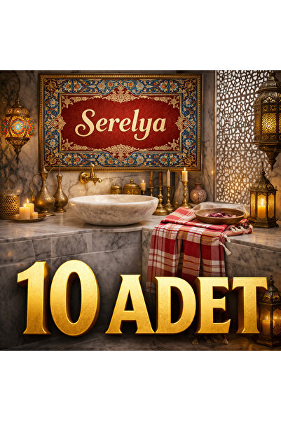 serelya Hamam Peshtemali Red Striped Şekerci Pestemal, Quick Drying, Water Re...