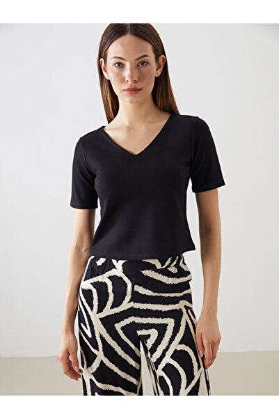 LC Waikiki Sparkling Choices V Planting Bodycon Blouse from Shining Store