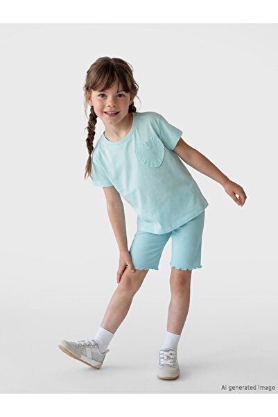 LC Waikiki Rmz Gi̇yi̇m Farkliya Ribbed Girls' Short Leggings