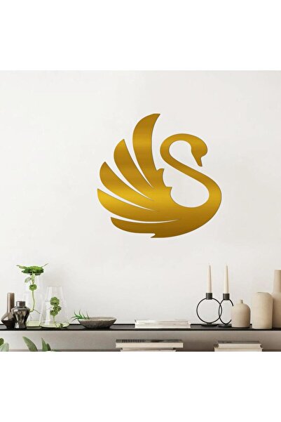 KHUBARA' AL-ALWAN منحوتة أكريليك - بجعه - AC312026002 - ذهبي - 50x50