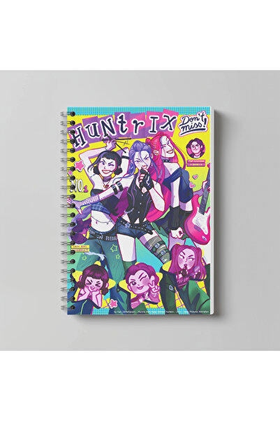 nihonwosekai K Pop Demon Hunters Anime A4 Size 60 Sheets Unlined Character Pr...