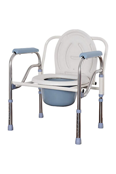 JOZY Portable Toilet Seat, Foldable, Mobile Toilet, Adjustable Height, Stainl...