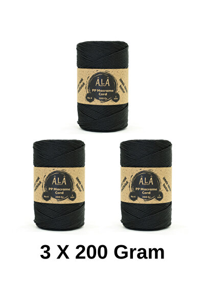 aladepo 2 mm - 200 gr Polyester (PP) Makrome İpi 230 Mt Polyester Makrome İp ...