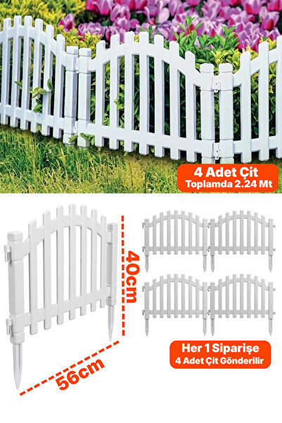 handanca Sümbül Dekoratif Bahçe Çiti 2.25 Metre - Her Bir Çift 56 CM - 4'lü Set