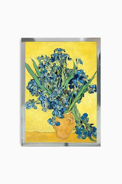 Raven Art Studio Vincent Van Gogh - Irises, 1890 Painting + Frame