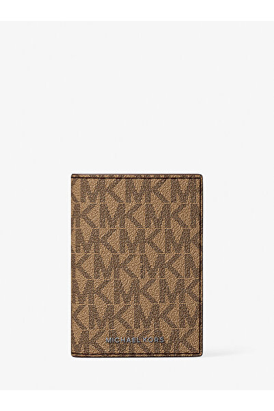 Michael Kors Men's Canvas Brown Wallet with Cash Compartment and Monogram Log...