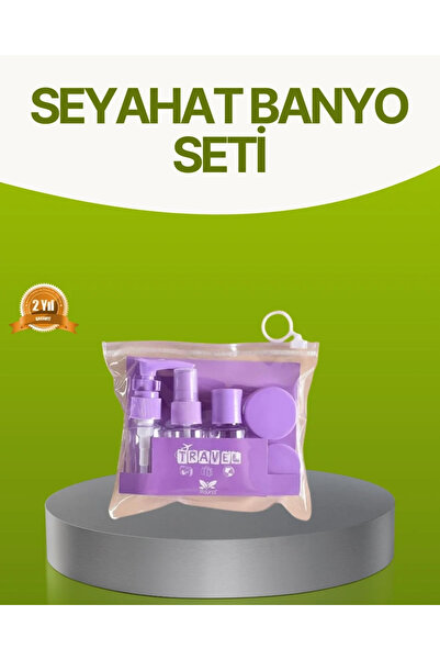 Epilons Seyahat Banyo Seti 5 Parça Şeffaf Taşıma Çantalı 30 Ml