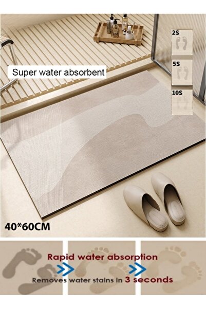 Generic Bath Mat Super Absorbent Diatom Mud Bathroom Mat Non-Slip Quick Dry T...