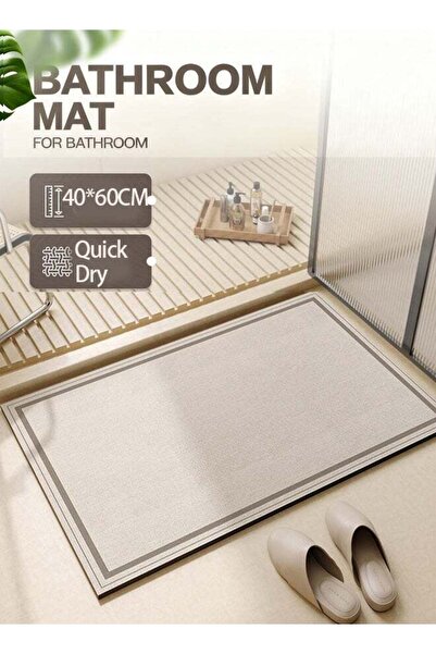 Generic Bath Mat Super Absorbent Diatom Mud Bathroom Mat Non-Slip Quick Dry T...