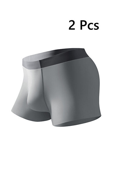 L&Wen قطعتان من الملابس الداخلية الرجالية، بدون خياطة، مصنوعة من حرير ثلجي سر...