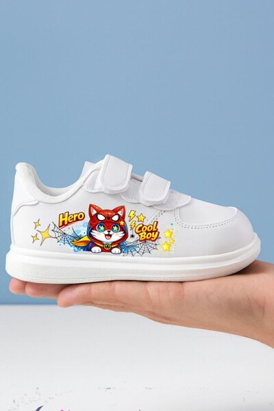 archiepet حذاء رياضي للأطفال مطبوع عليه Hero Cool Boy Hero Cat