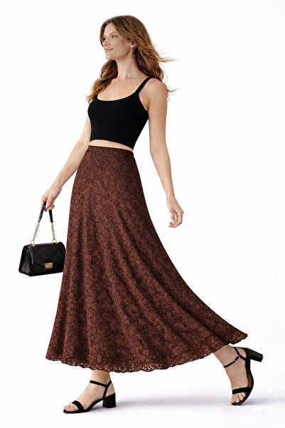 Gocloog Lace High Waist Elastic Comfortable Skirt