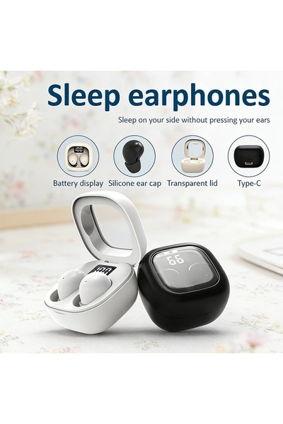 Generic 2Pc Black White Bluetooth Headset Small Invisible Bluetooth Earphones...