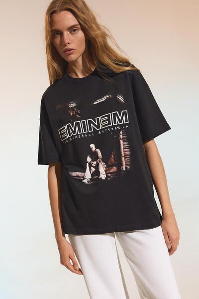 Bershka Oversize kısa kollu Eminem tişört