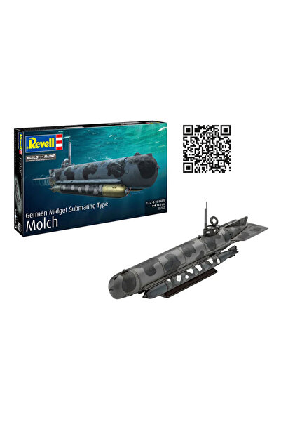 REVELL Maket Model Kit Gemi German Midget Submarine Type Molch 5187