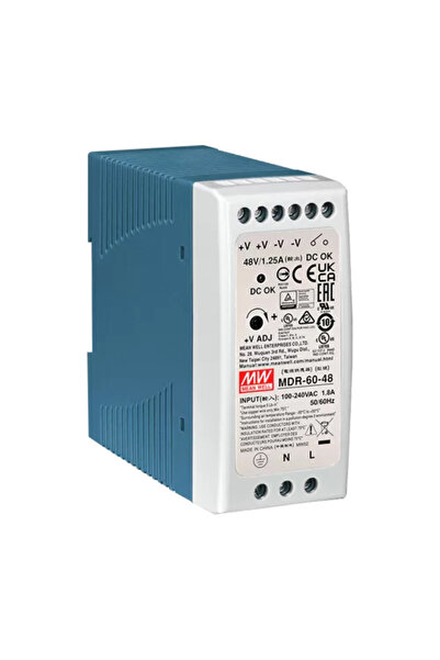 Meanwell Sursă de alimentare în comutație, 48V/1.25A, 60W, montare pe șină DI...