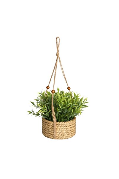 Koopman Plantă artificială de tarhon 11 cm într-o coșură împletită suspendată...