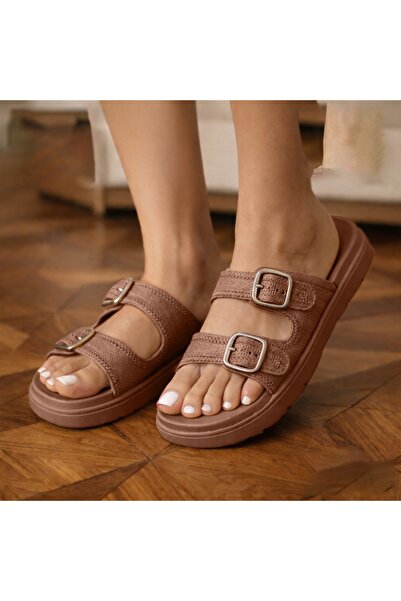 FASHION Slip On Comfort Buckle Slides for Women