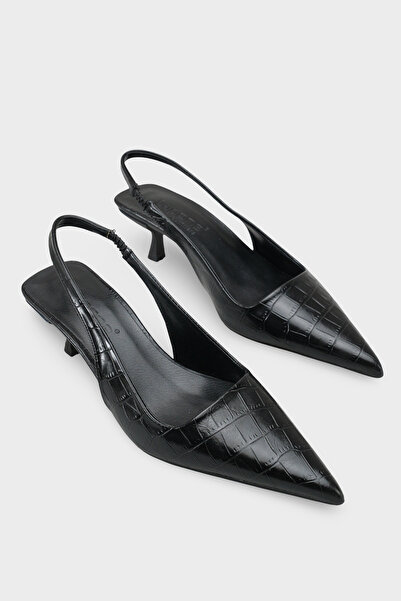 Capone Outfitters Lynett Pointed Toe Mid-Heeled Women's Shoes with Square Bac...