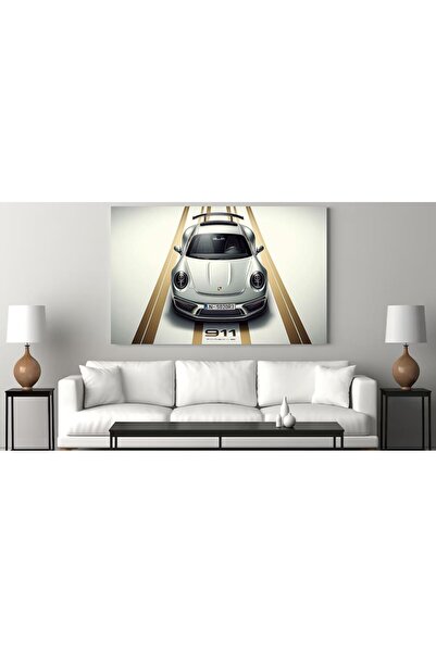 Al Raied آر إس ®   لوحة جدارية قماشية لسيارة بورش 911 جي تي 3 آر إس للديكور