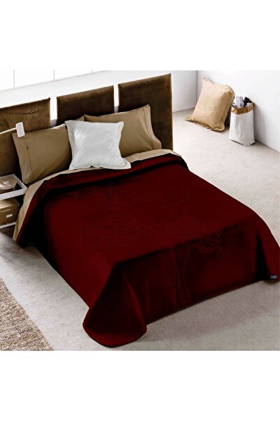 Naf Naf بطانية موديل اديلي الأسبانية ماركة ناف ناف اللون عنابي 160×240 سم