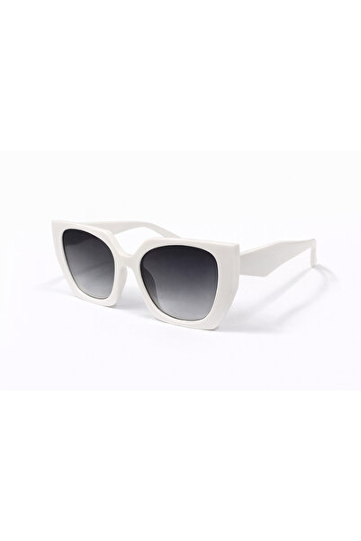 CLAREX Luna White Gradient Glass Unisex Sunglasses