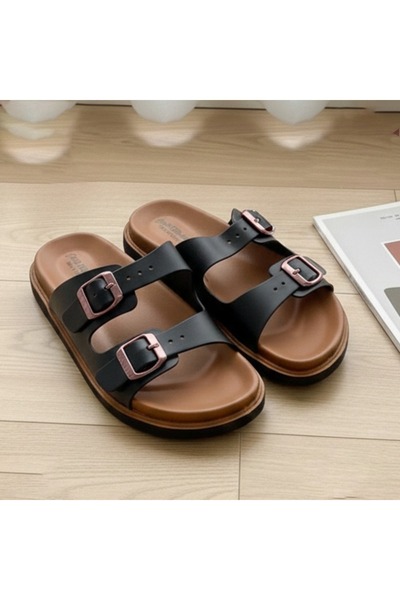 FASHION Everyday Dual Strap Comfort Slides for Women