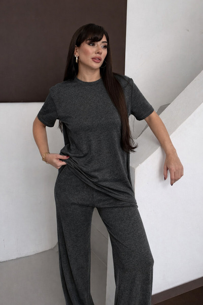 CMZ COLLECTİON Women's Short-Sleeved Combed Cotton Suit, Loose and Comfortabl...