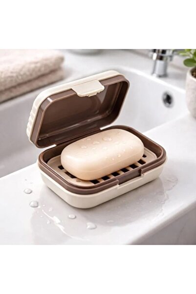 DAsiNU Travel Soap Dish with Suitcase Pattern 12x5x8cm