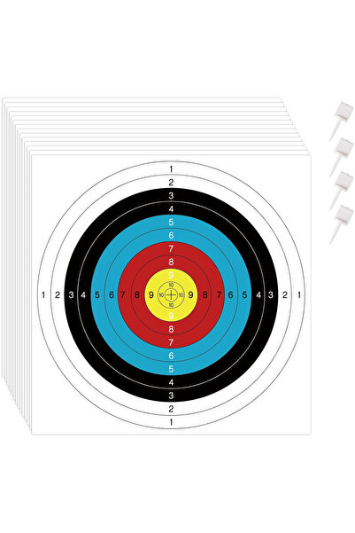 FLYPRO Archery Target Paper, Archery Targets for Backyard, 30 pcs Standard Ar...