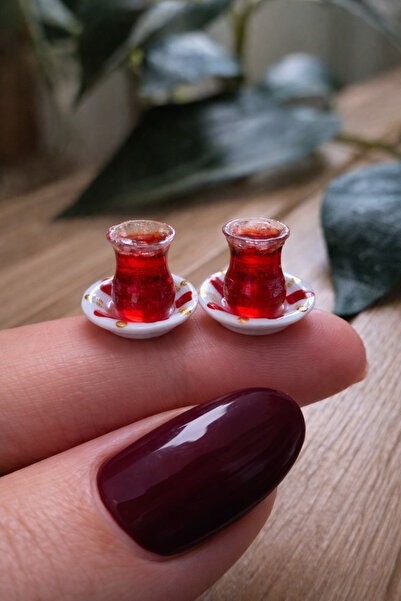 Minyatür Dünyam 2 Adet Sade Çay Kaşıksız Modeli Telefon Süsü