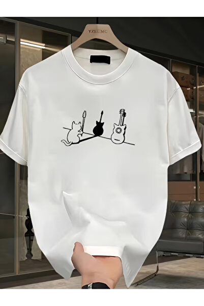 NOURAM Heavy Pure Trendy Brand Printed Short Sleeve T-Shirt Men'S Casual Vers...