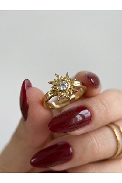 EKİDORA خاتم نسائي من الفولاذ المقاوم للصدأ من سوليس أورا، قابل للتعديل، مقاو...