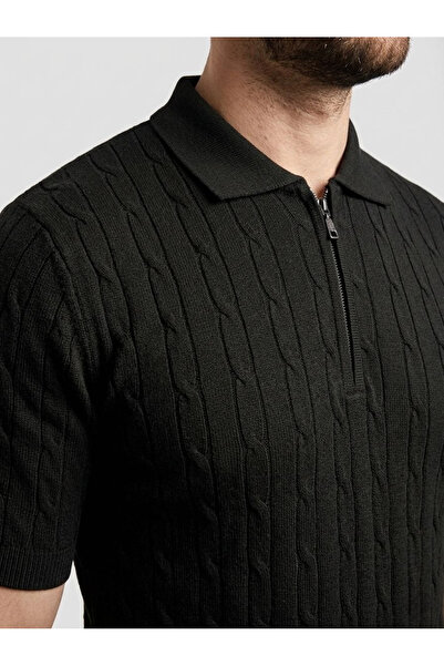 Alfanora Men's Summer Knitwear Woven T-Shirt Short Sleeve Crew Neck Knitted P...