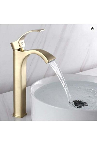 Generic حنفية حمام طويلة من GAOKANG بتشطيب ذهبي غير لامع، تصميم فاخر جديد وعص...