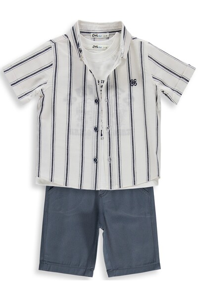 Civil Boys Boy's 3-Piece Set with Shorts for Ages 2-5 - Blue 4-5 Years