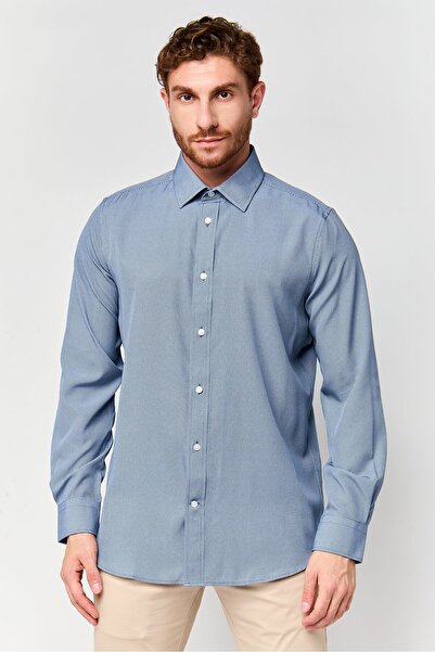 Scotch & Soda Men Modern Fit Long Sleeve Allover Print Dress Shirt, Multicolor