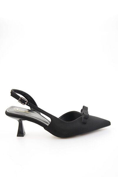 Bambi Матові чорні жіночі класичні туфлі на високих підборах K01231688638