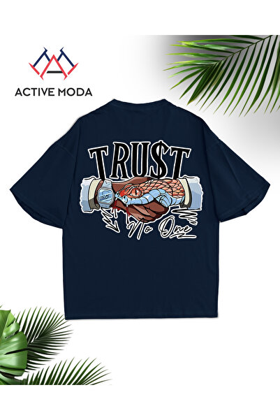 ZAVIXO ΑΝΔΡΙΚΟ T-shirt 3 Νημάτων Υφαντών Κλωστών σε Στυλ Δρόμου Oversize – Άν...